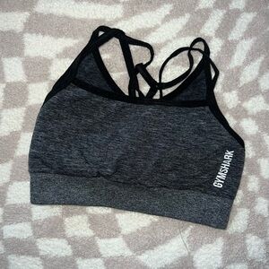 Gymshark Charcoal and Black Sports Bra